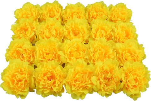 20pcs 5 "زهور الزهور الاصطناعية ، الفاوانيا الحريرية مع 6" السيقان ، والزهور المناسبة لباقات الزفاف ، ديكور الحفلات (القهوة) in Kuwait