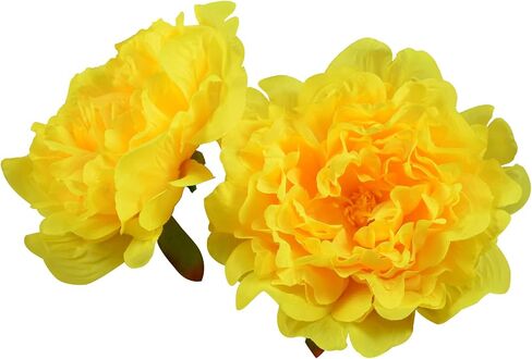 20pcs 5 "زهور الزهور الاصطناعية ، الفاوانيا الحريرية مع 6" السيقان ، والزهور المناسبة لباقات الزفاف ، ديكور الحفلات (القهوة) in Kuwait