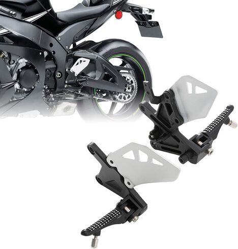 TCMT Front Footpegs Rests W/Brackets Fit For Kawasaki Ninja ZX10R ZX-10R 2011-2020 in Saudi Arabia