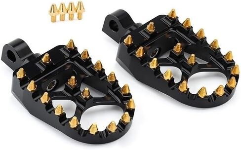 Gold Spike MX Foot Pegs Motorcycle Wide Fat Footpegs Footrests 360 Roating For Ha-rl-ey Dy-na Fa-tb-oy Sp-ort-ster Ir-on 883 St-re-et B-ob (Color : Red) in Saudi Arabia