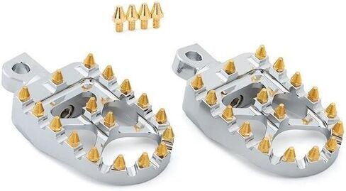 Gold Spike MX Foot Pegs Motorcycle Wide Fat Footpegs Footrests 360 Roating For Ha-rl-ey Dy-na Fa-tb-oy Sp-ort-ster Ir-on 883 St-re-et B-ob (Color : Red) in Saudi Arabia