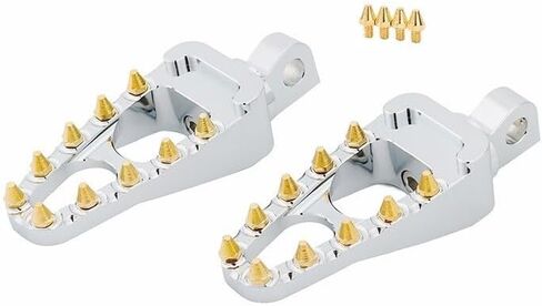 Gold Spike MX Foot Pegs Motorcycle Wide Fat Footpegs Footrests 360 Roating For Ha-rl-ey Dy-na Fa-tb-oy Sp-ort-ster Ir-on 883 St-re-et B-ob (Color : Red) in Saudi Arabia