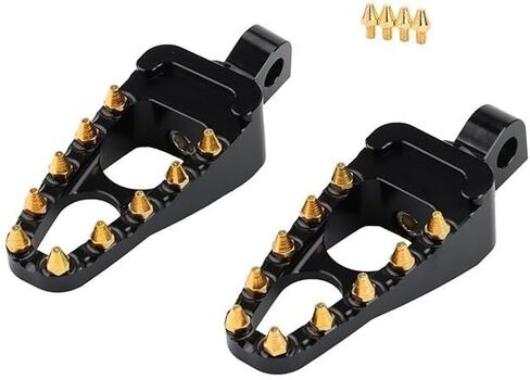 Gold Spike MX Foot Pegs Motorcycle Wide Fat Footpegs Footrests 360 Roating For Ha-rl-ey Dy-na Fa-tb-oy Sp-ort-ster Ir-on 883 St-re-et B-ob (Color : Red) in Saudi Arabia