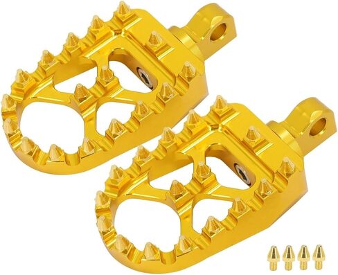 Gold Spike MX Foot Pegs Motorcycle Wide Fat Footpegs Footrests 360 Roating For Ha-rl-ey Dy-na Fa-tb-oy Sp-ort-ster Ir-on 883 St-re-et B-ob (Color : Red) in Saudi Arabia