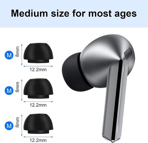 [محدثة - لا تنفجر] أطراف أذن إسفنجية لهاتف Samsung Galaxy Buds3 Pro - راحة فائقة وملاءمة لا تتزعزع مع أطراف وسائد أذن من إسفنج الذاكرة، أطراف بديلة لسماعات الأذن لهاتف Galaxy Buds 3 Pro - S/M/L in Saudi Arabia
