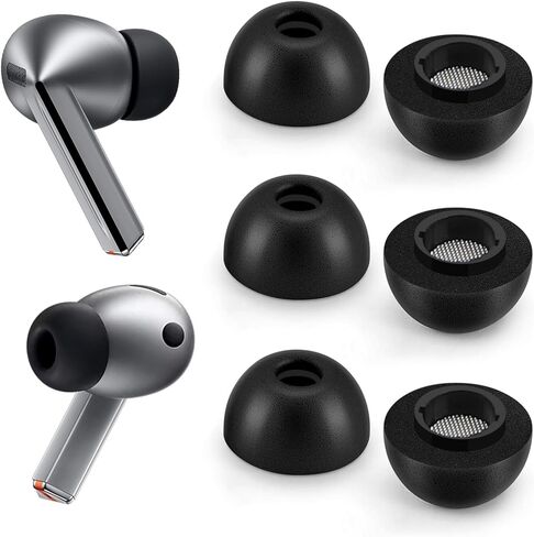 [محدثة - لا تنفجر] أطراف أذن إسفنجية لهاتف Samsung Galaxy Buds3 Pro - راحة فائقة وملاءمة لا تتزعزع مع أطراف وسائد أذن من إسفنج الذاكرة، أطراف بديلة لسماعات الأذن لهاتف Galaxy Buds 3 Pro - S/M/L in Kuwait