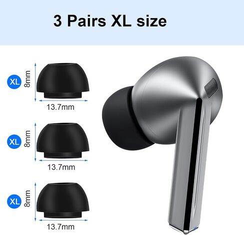 [محدثة - لا تنفجر] أطراف أذن إسفنجية لهاتف Samsung Galaxy Buds3 Pro - راحة فائقة وملاءمة لا تتزعزع مع أطراف وسائد أذن من إسفنج الذاكرة، أطراف بديلة لسماعات الأذن لهاتف Galaxy Buds 3 Pro - S/M/L in Saudi Arabia
