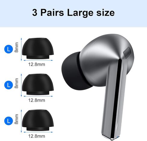 [محدثة - لا تنفجر] أطراف أذن إسفنجية لهاتف Samsung Galaxy Buds3 Pro - راحة فائقة وملاءمة لا تتزعزع مع أطراف وسائد أذن من إسفنج الذاكرة، أطراف بديلة لسماعات الأذن لهاتف Galaxy Buds 3 Pro - S/M/L in Kuwait