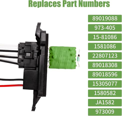 طقم مقاوم محرك منفاخ AC مع تسخير - يحل محل 89019088 ، 973-405 ، 15-81086 ، 22807123 - متوافق مع مركبات Chevy و GMC & Caddy - Silverado و Tahoe و Suburban & More - Heater/HVAC Blower in Saudi Arabia