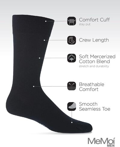 MeMoi Pique Men's Mercerized Cotton Socks 3-Pack in Saudi Arabia