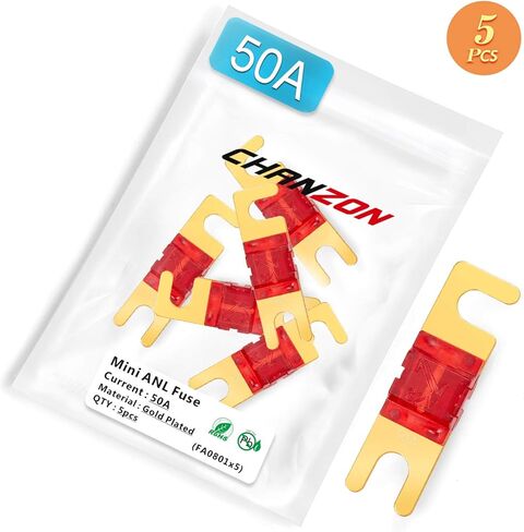 Chanzon 5pcs 100a AFS Mini ANL (MANL) FUSE COLL COLL CASING GOLD FUSES 32V 100 AMP in Saudi Arabia