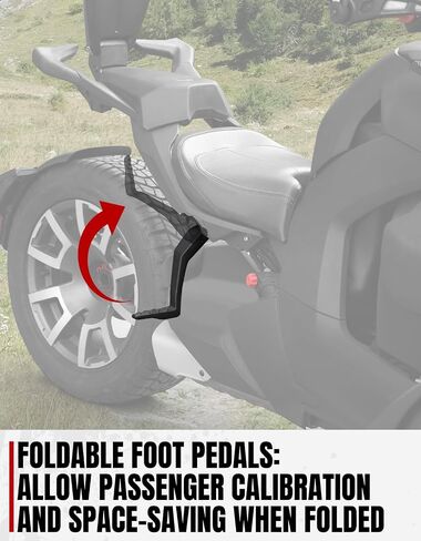 A & UTV PRO Passenger Seat with Foot Pegs for Can-Am Ryker All Model, Rear Passenger Seat for Ryker Accessories, Replace OEM#219400842(Max Mount 219400800 Required) in Saudi Arabia