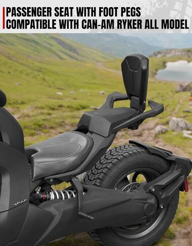A & UTV PRO Passenger Seat with Foot Pegs for Can-Am Ryker All Model, Rear Passenger Seat for Ryker Accessories, Replace OEM#219400842(Max Mount 219400800 Required) in Saudi Arabia
