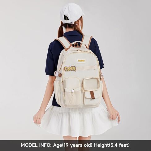 Teen Girls Backpack School Bags,Kids Backpack with Cute Plush Duck Pendent, Elementary Middle High School Students Bookbag, Outdoor Daypack for Girls in Saudi Arabia