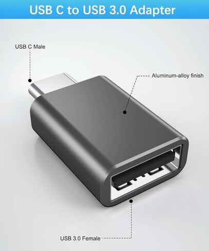 Basesailor USB to USB C Adapter with C Male to 3.0 Female Charger 4Pack,iPhone 16 15 Pro Max Charger,Thunderbolt 4 OTG Converter for MacBook,iPhone 14 13,Apple Watch 10 9 8,S24 S23 22,iPad Air,AirPods in Kuwait