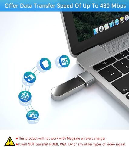 Basesailor USB to USB C Adapter with C Male to 3.0 Female Charger 4Pack,iPhone 16 15 Pro Max Charger,Thunderbolt 4 OTG Converter for MacBook,iPhone 14 13,Apple Watch 10 9 8,S24 S23 22,iPad Air,AirPods in Kuwait