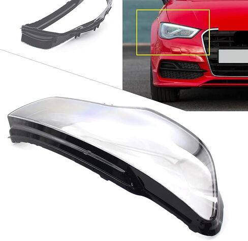 Cndask027 Car Headlight Headlamp Lens Cover Shell Clear Lampshade Cover Right Side for Audi A3 2013-2016, Clear in Saudi Arabia