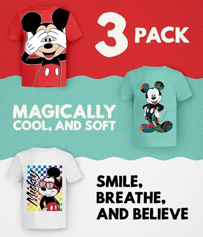 Disney Mickey Mouse Shirt for Kids (Boys Clothes) Fantasia Tshirt 8 Toddler Rd/Wh/T SS in Saudi Arabia