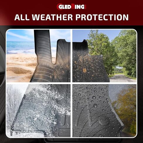 Gledring USA Custom Fit All-Weather Rubber Floor Mats Intended for Nissan Leaf (ZE1) 2018-2025, No Trimming Required, Tailored Custom Fit, Protects from Rain, Mud, & Snow. in Saudi Arabia
