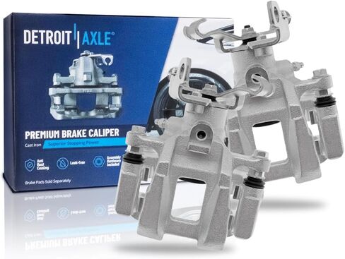 Detroit Axle - خلف 2PC الفرجار الفرامل للفترة 2016-2022 Chevy Malibu [الفرامل اليدوي للوقوف] ، فرجار فرامل قرصين مع قوسين 2017 2018 2019 2020 2021 استبدال in Saudi Arabia