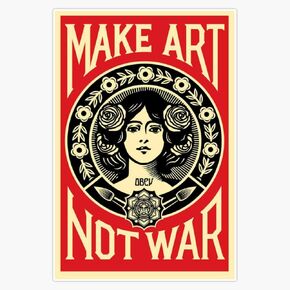 Art Not War Vinyl Waterproof Sticker Decal Car Laptop Wall Window Bumper Sticker 5" in Saudi Arabia
