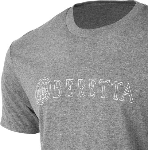 Beretta Men's Hardlines Casual Active Wear Crew Ribbed Neck Logo Pattern Double Needle Hems Regular Fit Short Sleeve T-Shirt in Saudi Arabia