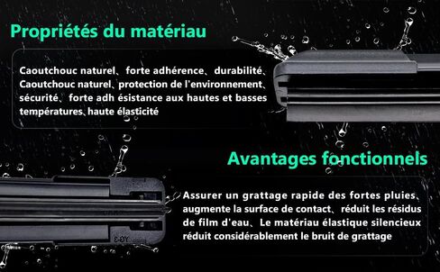 22 inch wiper blades 2 pack - safe silent all-weather windshield wiper blades for my car, natural rubber automotive replacement wiper blade with effortless installation in Saudi Arabia