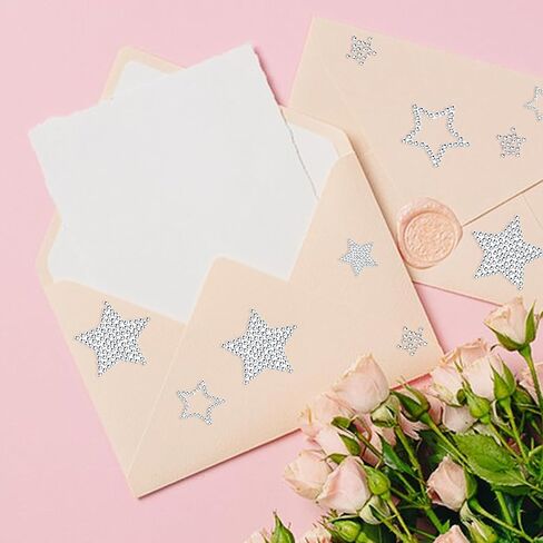 4 Sheets Rhinestone Star Stickers Self Adhesive Diamond Car Stickers Glitter Silver Star Sticker for Handicrafts Laptop Cups Cars Rooms Phone Luggage Decoration in Saudi Arabia