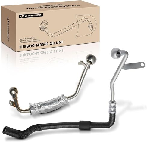 A-Premium Turbocharger Soolant Collant Line & Supply Line متوافق مع فولكس واجن جيتا ، بارات CC ، الجولف ، تيغوان ، تيغوان محدودة ، بيتل ، CC ، EOS ، GTI و Audi A3 ، A3 Quattro ، Q3 ، Q3 Quattro ، TT in Saudi Arabia