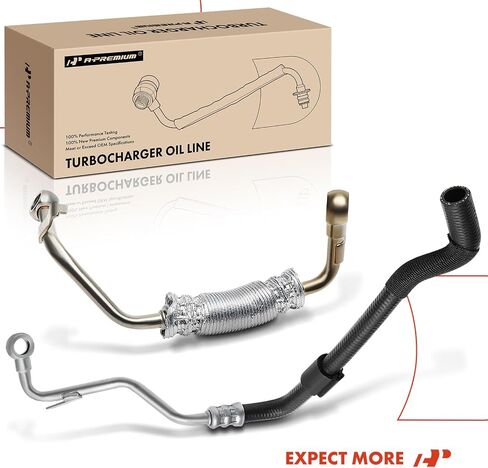 A-Premium Turbocharger Soolant Collant Line & Supply Line متوافق مع فولكس واجن جيتا ، بارات CC ، الجولف ، تيغوان ، تيغوان محدودة ، بيتل ، CC ، EOS ، GTI و Audi A3 ، A3 Quattro ، Q3 ، Q3 Quattro ، TT in Saudi Arabia