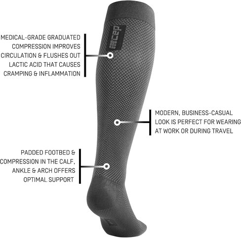CEP Men’s Allday Knee High Compression Wool Socks - Business, Dress, Travel Long Socks in Saudi Arabia
