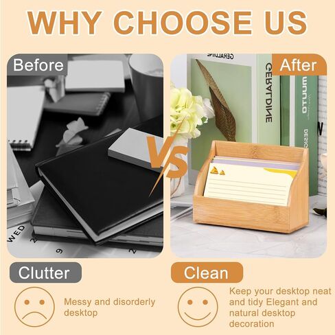 2 PCS Wood INDEX CARD BOX 3X5 INDEX CARD DISLEST حامل بطاقة العمل لبطاقة المكتب حامل بطاقة بريدي in Kuwait