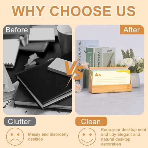 2 Pcs Wood Index Card Box 3x5 Index Card Display Stand Business Card Holder for Desk Card Stand Postcard Holder Wood Recipe Box Card Organizer Case for Office for 400 Cards 5.5X2.4X4 No Index Card in Kuwait