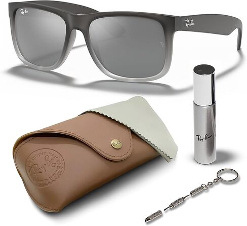 Ray-Ban RB4165 JUSTIN CLASSIC Square Shape Sunglasses with Official Eyewear Kit Bundle in Saudi Arabia