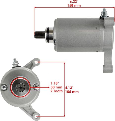 Caltric Starter Compatible with Yamaha Warrior 350 1987-2004 / Big Bear 350 2WD 4WD 1987-1998 / MOTO-4 350 1987-1995 / KODIAK 400 4WD 1993-1998 / RAPTOR 350 2004-2013 / YFM350 1UY-81890-00-00 in Saudi Arabia