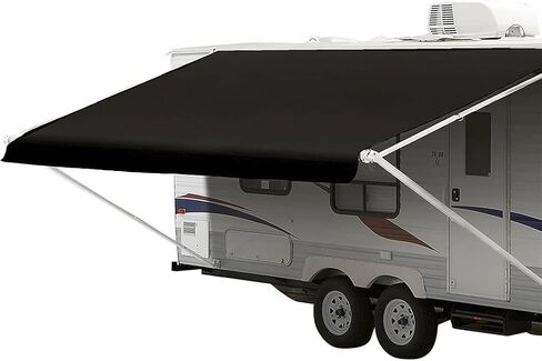 ShadePro - RV Awning Fabric Replacement - Premium Grade Weatherproof Vinyl - Universal Outdoor Canopy for Camper, Trailer, and Motorhome Awnings - Dune Fade - 19' (Fabric 18' 2") in Saudi Arabia