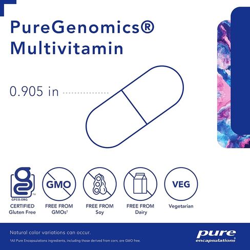 مغلفات نقية النقيات النقية Ultramultivitamin | دعم الأشكال الوراثية الشائعة | 90 كبسولات in Kuwait