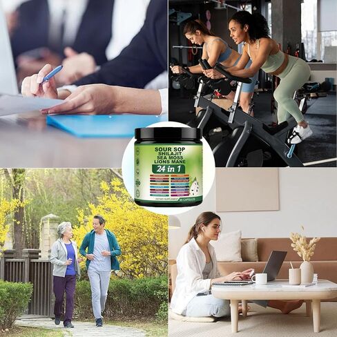 24 في 1 كبسولات الحمراء - كبسولات Graviola soursop مع Shilajit ، Sea Moss ، Lions Mane ، الكركم ، أشواغاندا ، نباتي ، الزنجبيل آند مانوكا ، وأكثر من ذلك ، غير GMO ، 90 كافرز in Kuwait