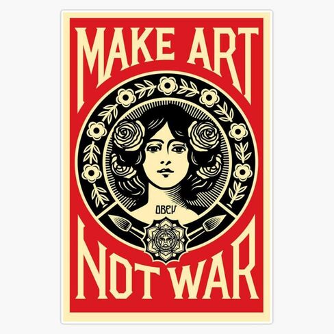 Art Not War Vinyl Waterproof Sticker Decal Car Laptop Wall Window Bumper Sticker 5" in Saudi Arabia