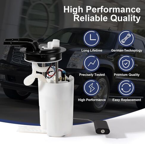 مجموعة مضخة الوقود متوافقة مع 2002-2003 Cadillac Escalade ESV Ext Chevy Avalanche Suburban GMC Yukon XL 1500 V8 5.3L 6.0L GAS استبدال E3556M VANBOL0057 مع مستشعر ضغط وحدة الإرسال in Saudi Arabia