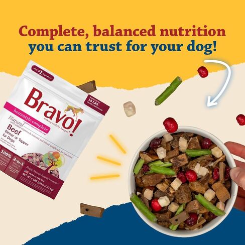 Bravo! Homestyle Complete Turkey Dinner Grain-Free Freeze-Dried Dog Food, 4-lb Bag in Saudi Arabia