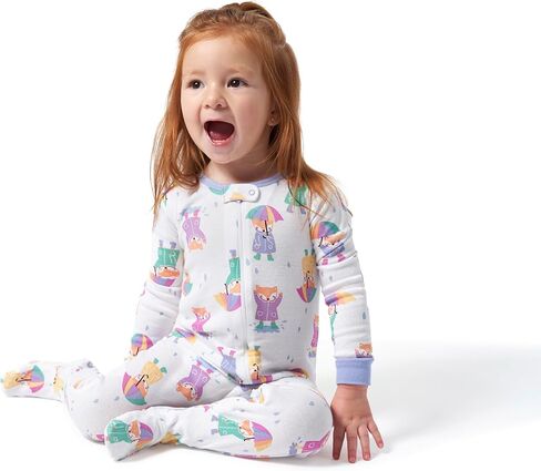 Onesies Brand Baby Girls' 2-Pack Footed Pajamas, Sunny Day, 0-3 Months in Kuwait
