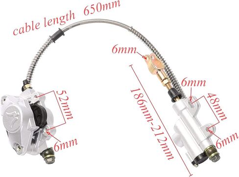 ATV Quad Rear Brake Master Cylinder Caliper and Pads Assembly 125cc-200cc in Saudi Arabia