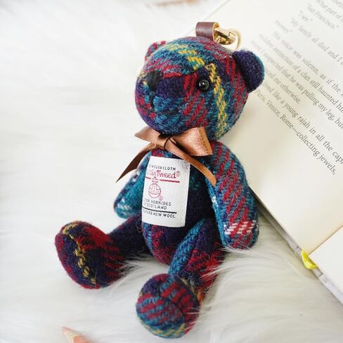 Harris Tweed Bearkain ، سحر حقيبة أنيقة هدية فريدة من نوعها للنساء ، قلادة محفظة لطيفة للمفاتيح والسفر in Kuwait