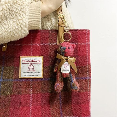 Harris Tweed Bearkain ، سحر حقيبة أنيقة هدية فريدة من نوعها للنساء ، قلادة محفظة لطيفة للمفاتيح والسفر in Kuwait