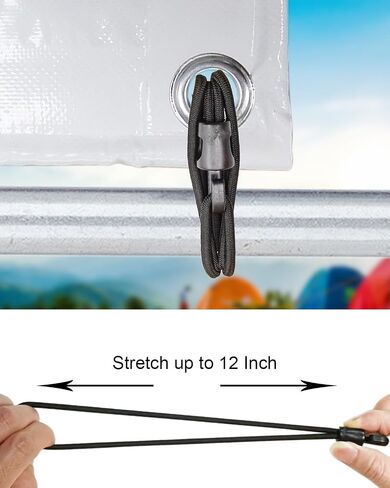 Tarp Clips, 20 Pack Tent Clip Heavy Duty Lock Grip, Heavy Duty Tarp Clamps for Pool Awning Cover, Car Cover (Black) in Kuwait