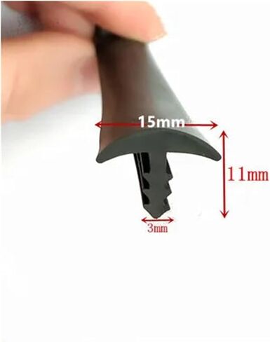 Rubber T Strip Glass Glass Wood Load Edge Sheiled Sheield Car Seals Cable Cover Cover Cover Photovoltaic Sealing Strips Black (17 × 15mm ، 3M_T) in Saudi Arabia