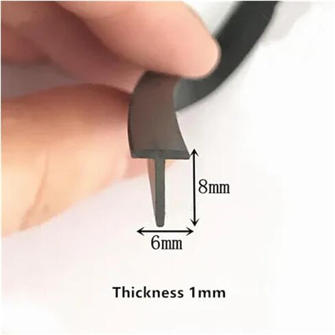 Rubber T Strip Glass Glass Wood Load Edge Sheiled Sheield Car Seals Cable Cover Cover Cover Photovoltaic Sealing Strips Black (17 × 15mm ، 3M_T) in Saudi Arabia