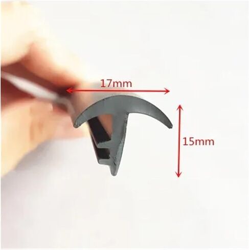 Rubber T Strip Glass Glass Wood Load Edge Sheiled Sheield Car Seals Cable Cover Cover Cover Photovoltaic Sealing Strips Black (17 × 15mm ، 3M_T) in Saudi Arabia