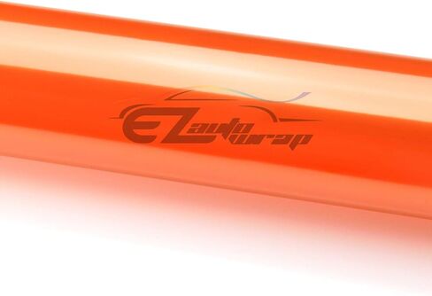 ezauto التفاف مجموعة أدوات مجانية 12 "x60" (1ft × 5ft) مصباح الأمامي البرتقالي اللامع المصباح الخليط الخفيف الخفيف علامة الفينيل اللثافة اللاصقة الذاتية in Kuwait